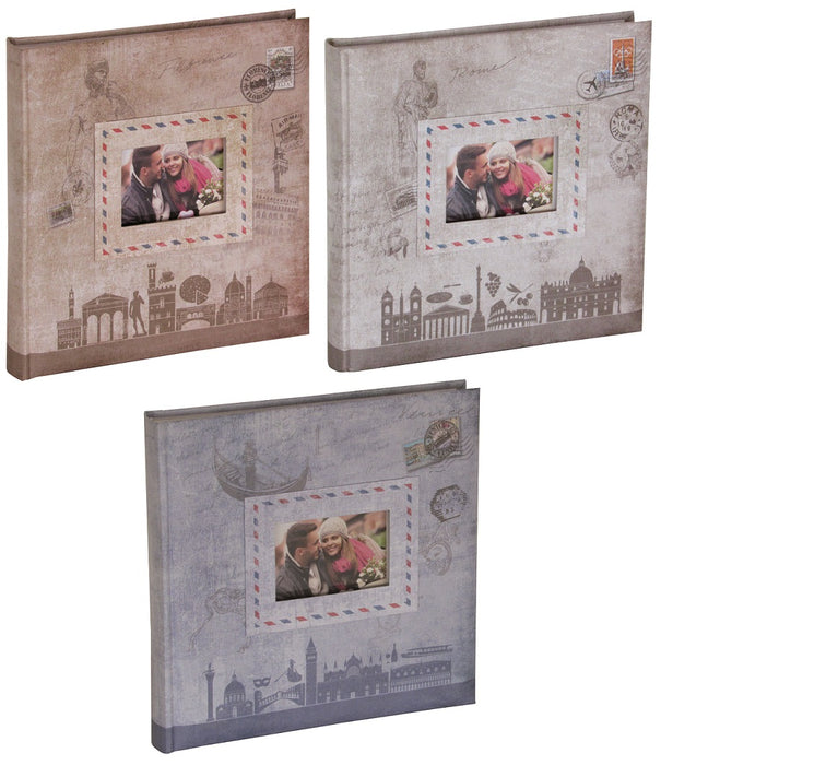 Copertina in carta laminata, interno classico con velina e tasca porta CD, 3 soggetti assortiti. 100 pagine 29x32.