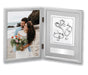 Cornice f.to 13x18 in metallo, personalizzabile, dorso in velluto. Confezione in scatola singola.