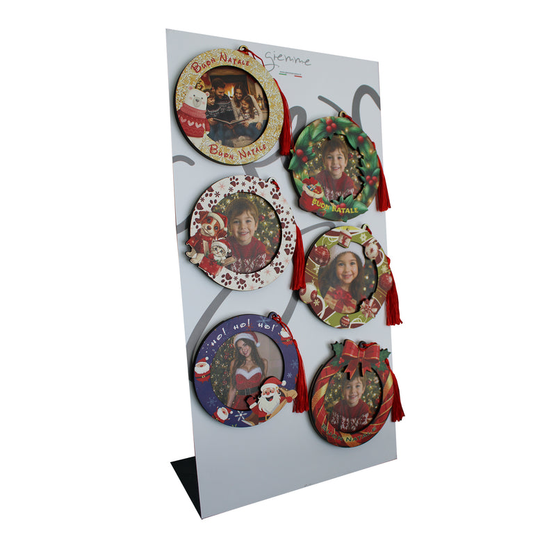 KNT193 Cornice tonda con calamita Natale