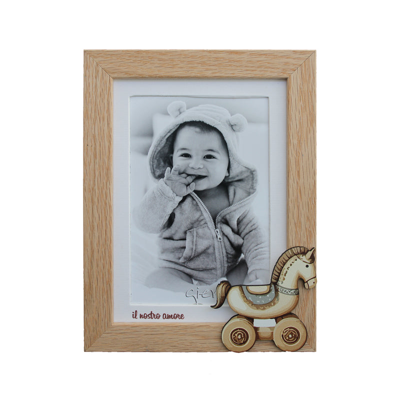 KBT166 Cornice in rovere con unicorno per bambini