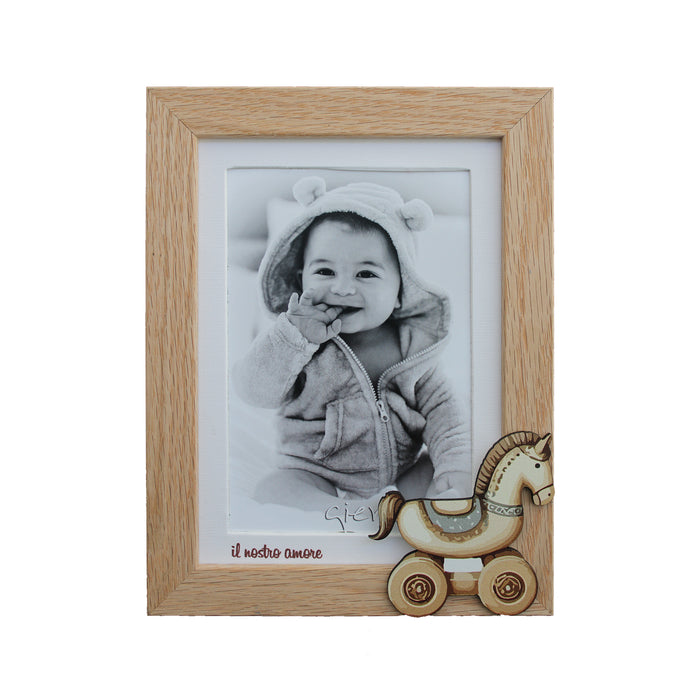 KBT166 Cornice in rovere con unicorno per bambini