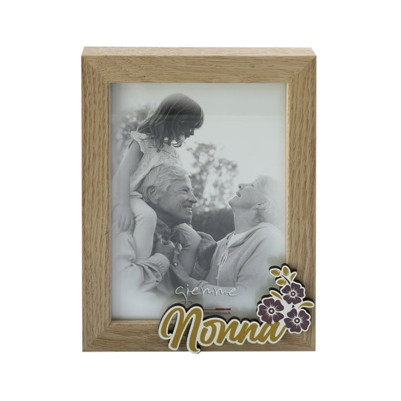 KFT115 Portafoto in Legno di Rovere con Applicazione  "Nonna"