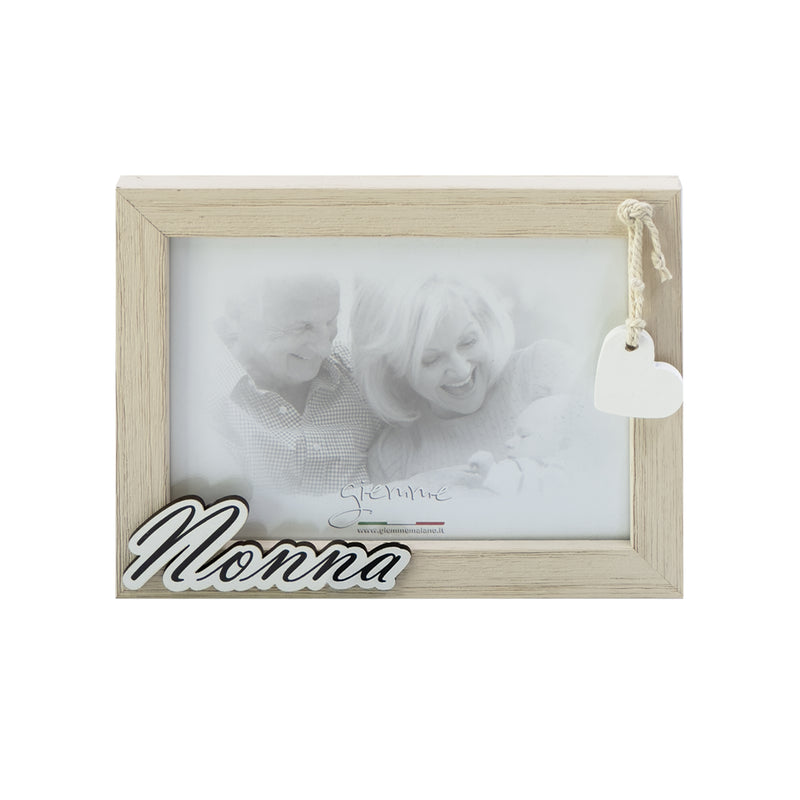 KFT119 Portafoto in Legno naturale con Applicazione  "Nonna"