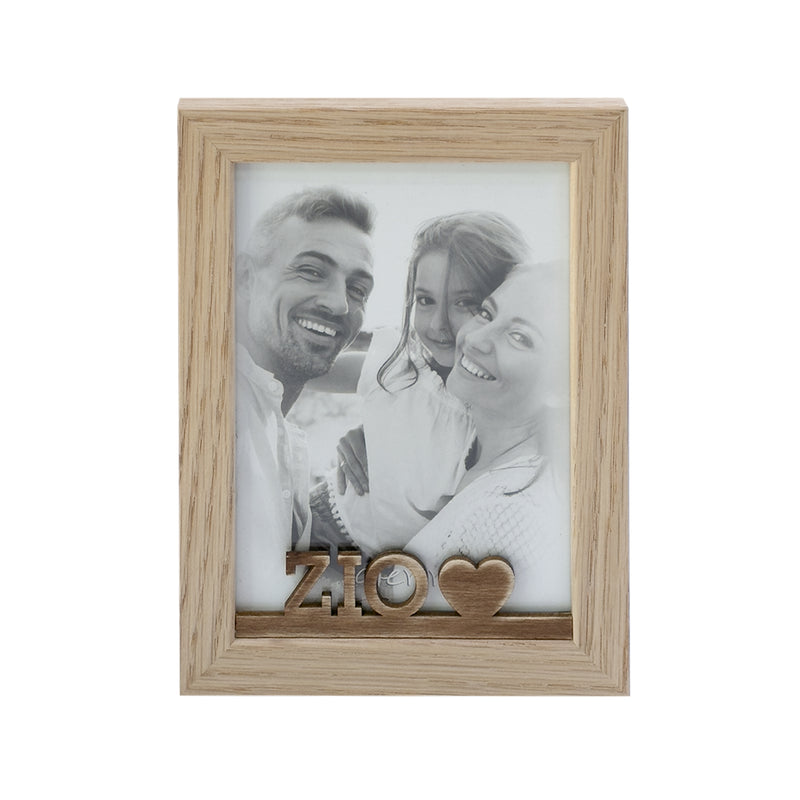 KFT122 Portafoto in legno rovere  dedicata allo ZIO
