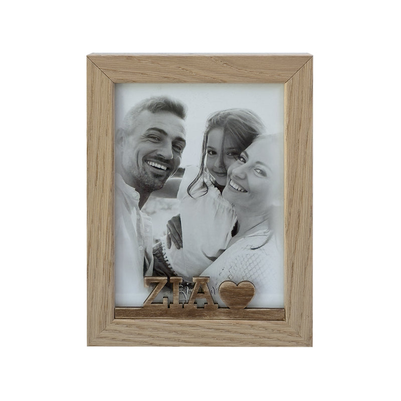 KFT123 Portafoto in legno rovere  dedicata allo ZIA