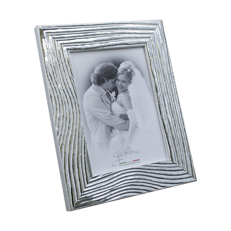 KG86A Corni in legno rigato argento