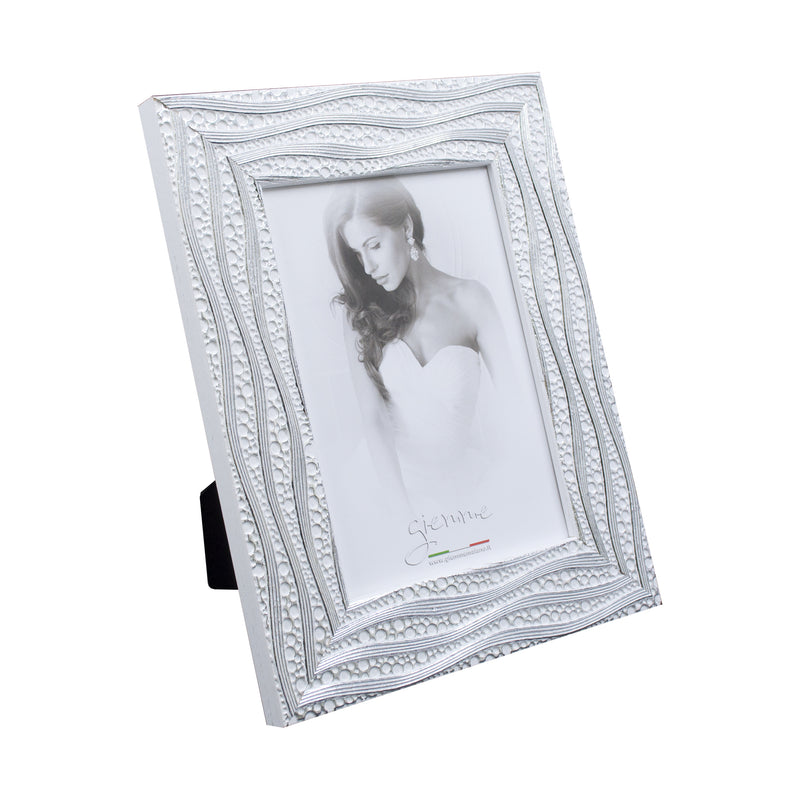 KG87A Corni in legno rigato argento