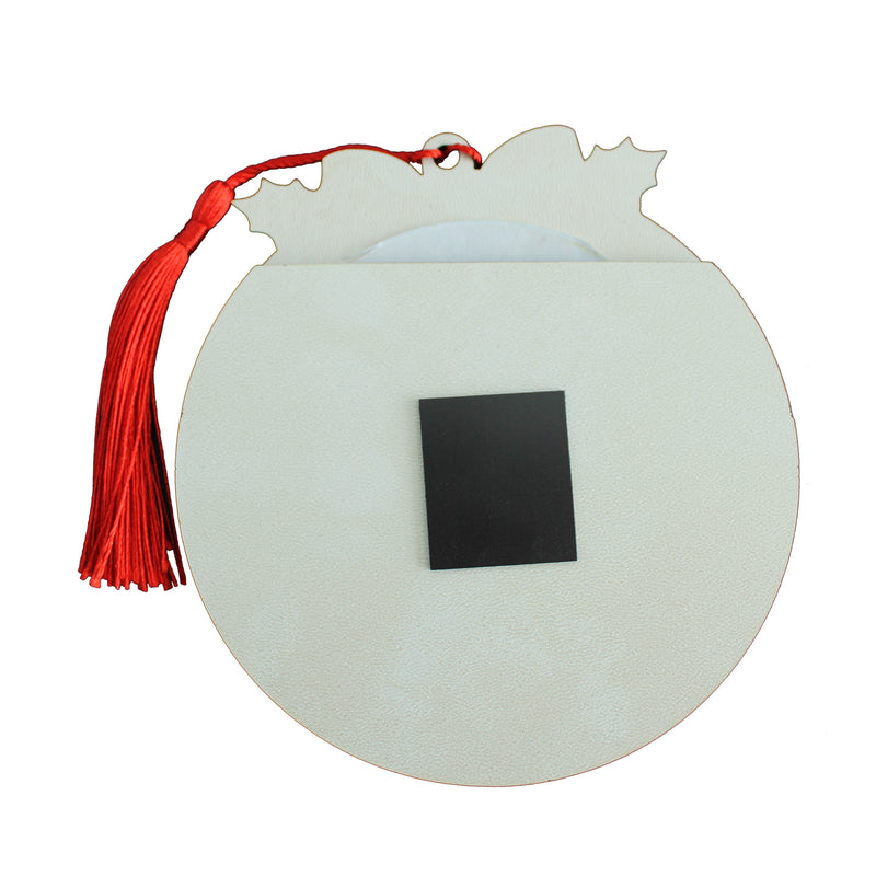 KNT193 Cornice tonda con calamita Natale