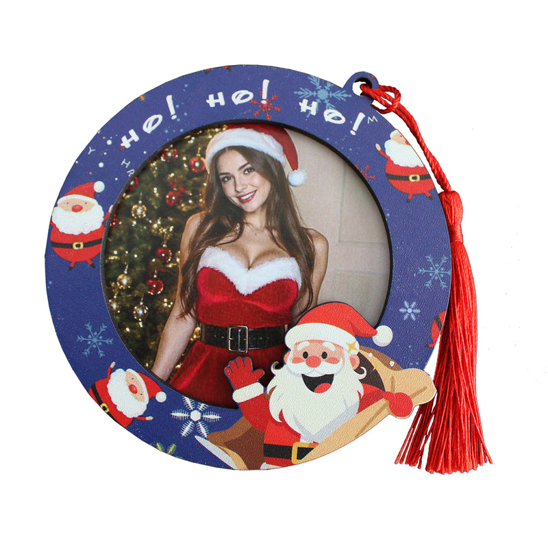 KNT193 Cornice tonda con calamita Natale