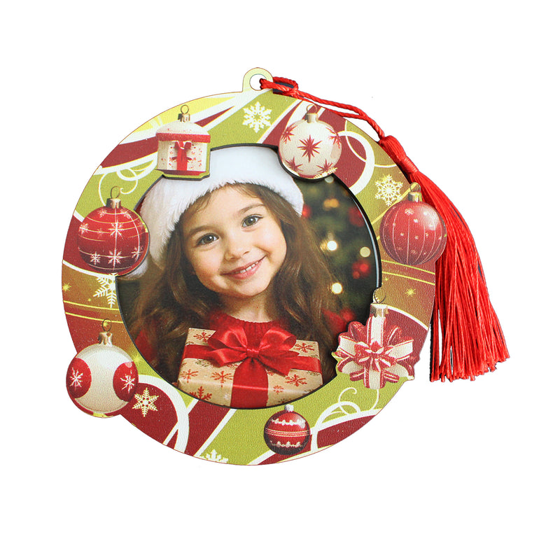 KNT193 Cornice tonda con calamita Natale
