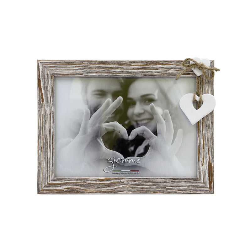 KQT191 Cornice in legno con cuori