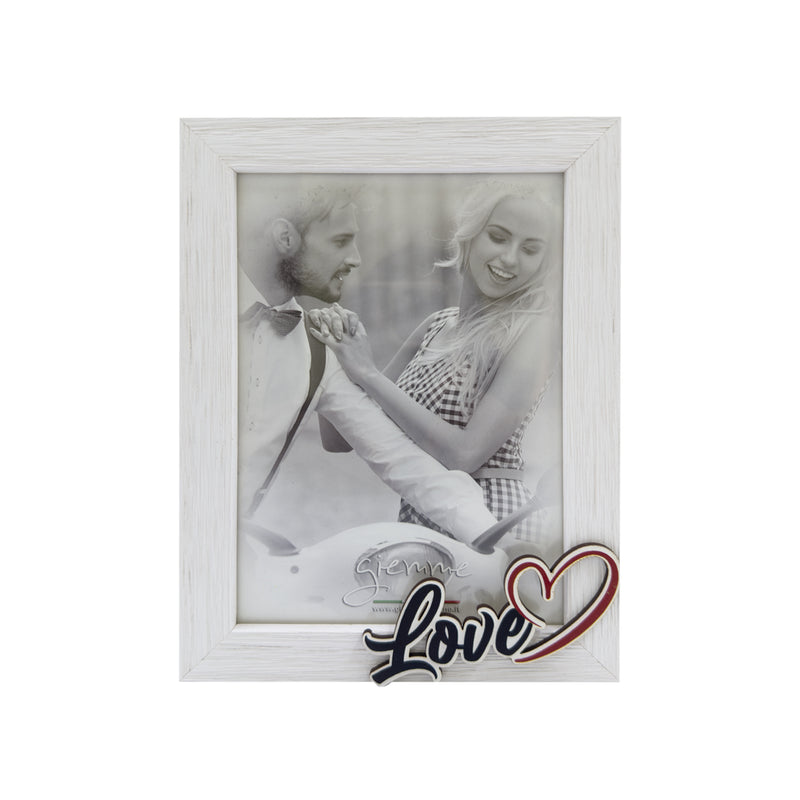 KQT193 Cornice bianca in legno love