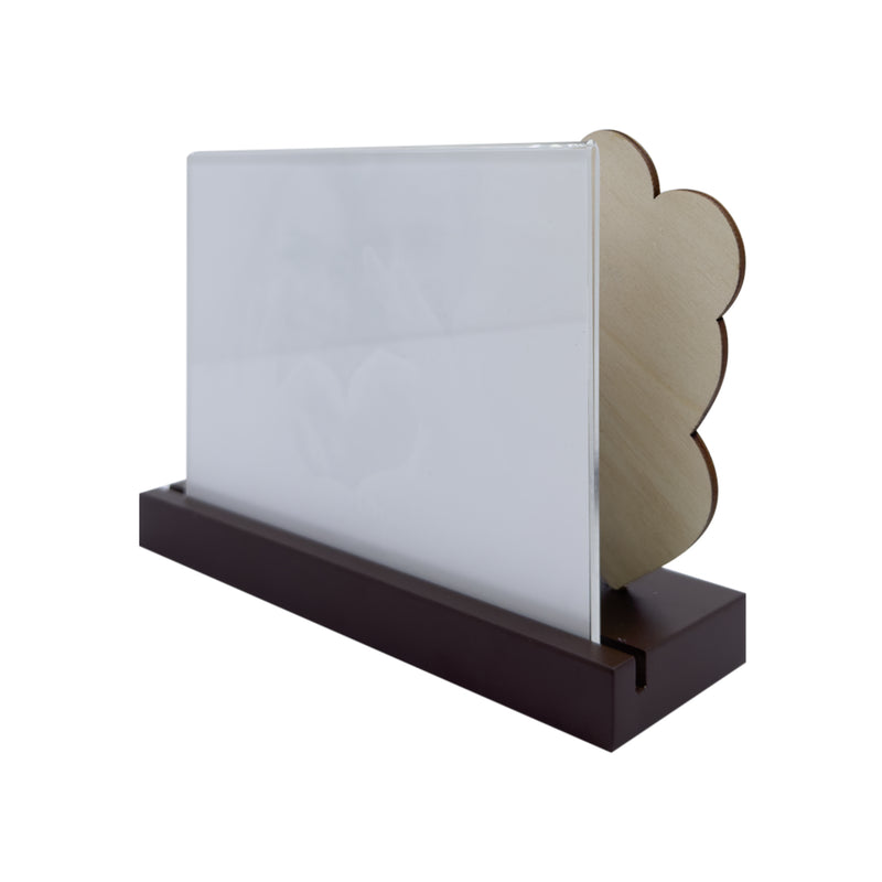 KQT195 cornice con base legno con cuori