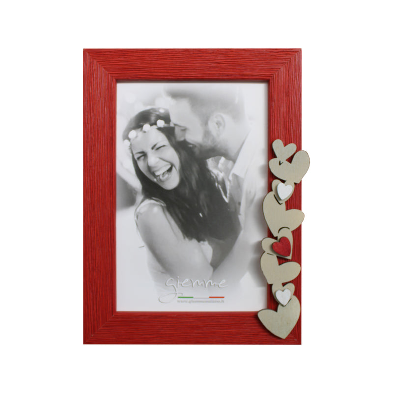 KQT221 cornice rossa con cuori